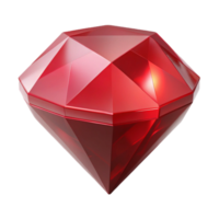 harmonioso impressionante uma solteiro, sangue vermelho rubi, brilhando com transparente fundo exclusivo png