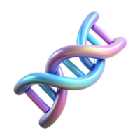 dynamic impressive Concept art style, isolated cutout of a holographic projection of a DNA double helix with Transparent Background expertly shot png