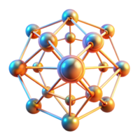 calm vibrant A complex, interconnected network of glowing nodes and lines with Transparent Background museum quality png