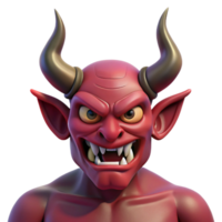 extraordinary harmonious art deco A horned demon, menacing expression, sharp claws with Transparent Background premium png
