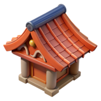 glorious ethereal abstract Traditional Japanese house roof tile, with Transparent Background 8K png