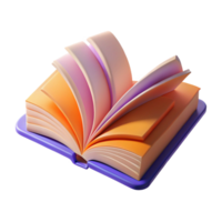 fascinating modern An open book, pages turning, dynamic abstract with Transparent Background expertly shot png