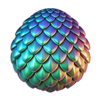 dreamy glorious Hyper-specific, professional render of a dragon scale, iridescent and shimmering with Transparent Background handcrafted png