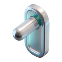 glorious minimalist Photorealistic, hyper-specific isolated cutout of a frosted glass shower door handle with Transparent Background genuine png