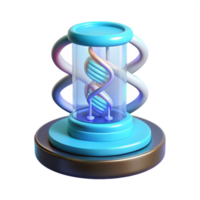 wonderful harmonious gothic Isolated cutout, concept art style, of a futuristic holographic display projecting a DNA double helix with Transparent Background gallery standard png