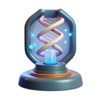 sumptuous timeless Isolated cutout, concept art style, of a futuristic holographic display projecting a DNA double helix with Transparent Background png