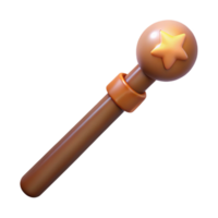 striking coastal A simple wooden wand, emitting a faint glow with Transparent Background expertly shot png