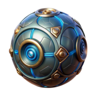 quintessential surreal Ultra-detailed photorealistic render of a levitating orb with pulsating runes, isolated cutout with Transparent Background perfect clarity png