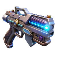 hypnotic bohemian Concept art style, isolated cutout of a futuristic plasma rifle with intricate engravings and glowing energy coils with Transparent Background exclusive png