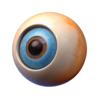 fascinating impressionist Ultra-detailed, hyper-specific render of a single, human eye, iris color hazel, isolated cutout with Transparent Background top-tier png