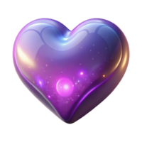 intense spectacular A stylized heart, glowing with magical energy with Transparent Background sharp png