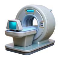 glorious passionate impressionist Photorealistic, hyper-specific render of an advanced medical scanner with intricate sensors and displays, isolated cutout with Transparent Background flawless png