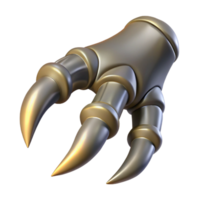 notable baroque A realistic rendering of a dragon claw, sharp talons with Transparent Background refined png