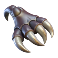 vibrant remarkable A realistic rendering of a dragon claw, sharp talons with Transparent Background png