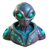 sought-after industrial Isolated cutout, concept art style, of a hyper-detailed alien artifact with glowing inscriptions with Transparent Background masterfully captured png