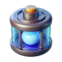 elegant ethereal artistic Photorealistic, hyper-specific, isolated cutout of a high-tech energy cell with glowing core with Transparent Background luxury png