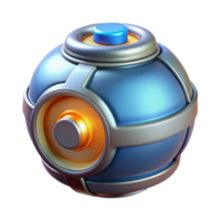 impressive harmonious avant-garde Photorealistic, hyper-specific, isolated cutout of a high-tech energy cell with glowing core with Transparent Background gallery standard png