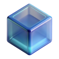 gorgeous signature Glass block translucent texture, with Transparent Background png