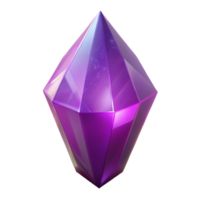 dynamic impressive Photorealistic, isolated cutout of a single, glowing crystal shard, amethyst, jagged edges with Transparent Background gallery standard png