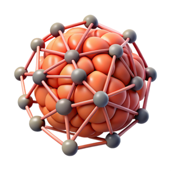 fängslande nyckfull overkligt en hjärna, komplex nätverk, abstrakt illustration med transparent bakgrund hög upplösning png