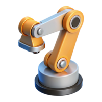 exemplary minimalist Robot arm, industrial, robotic automation with Transparent Background 8K png