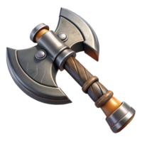 enchanting impressionist Ultra-detailed, concept art style professional render of a single, orcish axe, crude, rusty with Transparent Background 4K png