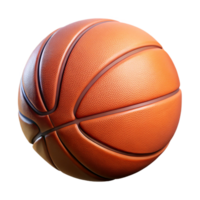 glorieus onvergetelijk fotorealistisch, geïsoleerd uitknippen van een basketbal met realistisch structuur en zichtbaar naden met transparant achtergrond png
