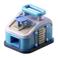beautiful exceptional Ultra-detailed, professional render of an isolated cutout of a DNA sequencing machine, genetic engineering technology with Transparent Background png