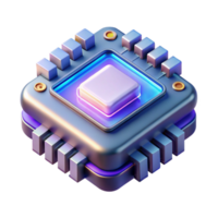 gorgeous harmonious elegant Concept art style, isolated cutout of a hyper-detailed cyberpunk data chip with glowing circuitry, professional render with Transparent Background refined png