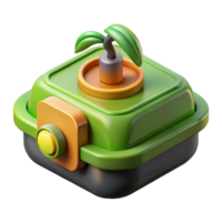 reflective radiant Hyper-specific, concept art style isolated cutout of a smart agriculture sensor, precision farming technology with Transparent Background premium png