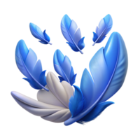 extraordinary tropical A single feather transforming into a flock of birds with Transparent Background fine detail png