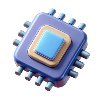 éblouissant audacieux impressionniste photoréaliste, isolé coupé de une Célibataire artificiel intelligence ébrécher, machine apprentissage La technologie avec transparent Contexte impeccable png