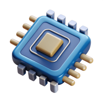 spectaculaire sans précédent photoréaliste, isolé coupé de une Célibataire artificiel intelligence ébrécher, machine apprentissage La technologie avec transparent Contexte png