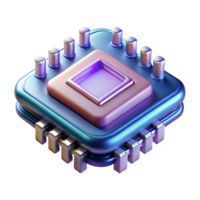 mesmerizing rustic Ultra-detailed, professional render of an isolated cutout of a quantum computer processor, next-generation computing technology with Transparent Background fine detail png