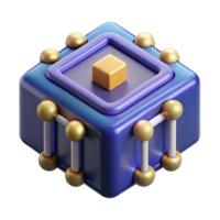exquisite unforgettable Photorealistic isolated cutout of a single quantum computing qubit, advanced computing technology with Transparent Background png