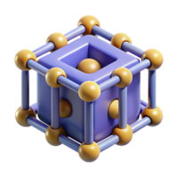 rare organic Photorealistic isolated cutout of a single quantum computing qubit, advanced computing technology with Transparent Background handcrafted png