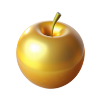 magnificent mysterious tropical Concept art style, isolated cutout of a single golden apple of Hesperides, radiating a soft glow with Transparent Background high quality png