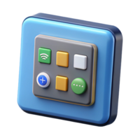 dazzling playful contemporary Smart home control panel with touchscreen with Transparent Background masterfully captured png