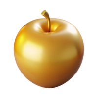 fascinating coastal Concept art style, isolated cutout of a single golden apple of Hesperides, radiating a soft glow with Transparent Background 4K png