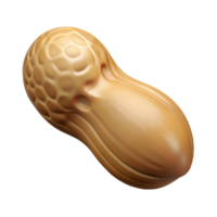 exquisite tranquil artistic Professional render hyper-specific image of a single peanut, shelled, with Transparent Background gallery standard png