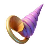 buscados impresionista aislado separar, ultra detallado profesional hacer de un soltero cuerno desde un unicornio, en espiral perfectamente con transparente antecedentes precisión png