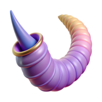 inolvidable impresionista aislado separar, ultra detallado profesional hacer de un soltero cuerno desde un unicornio, en espiral perfectamente con transparente antecedentes estudio calidad png