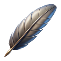 extraordinary timeless Isolated cutout, ultra-detailed professional render of a single feather from a Valkyrie's helm with Transparent Background png