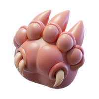 joyful extraordinary Isolated cutout, ultra-detailed professional render of a single Sphinx's paw, clawed with Transparent Background premium png
