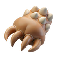 vibrant impressionist Isolated cutout, ultra-detailed professional render of a single Sphinx's paw, clawed with Transparent Background 4K png