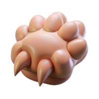 impressive bold avant-garde Isolated cutout, ultra-detailed professional render of a single Sphinx's paw, clawed with Transparent Background original png