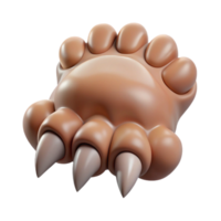 radiant classic Isolated cutout, ultra-detailed professional render of a single Sphinx's paw, clawed with Transparent Background ultra HD png