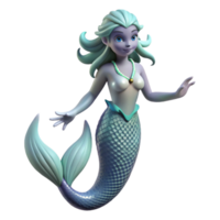 gorgeous iconic Siren, mythical sea creature with Transparent Background png