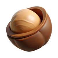 majestic abstract Macadamia nut, in shell with Transparent Background handcrafted png