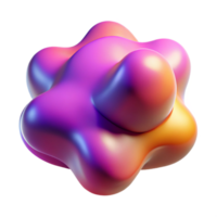 coveted futuristic Ultra-detailed, concept art style, isolated cutout of a single, abstract, morphing blob of vibrant color with Transparent Background 4K png